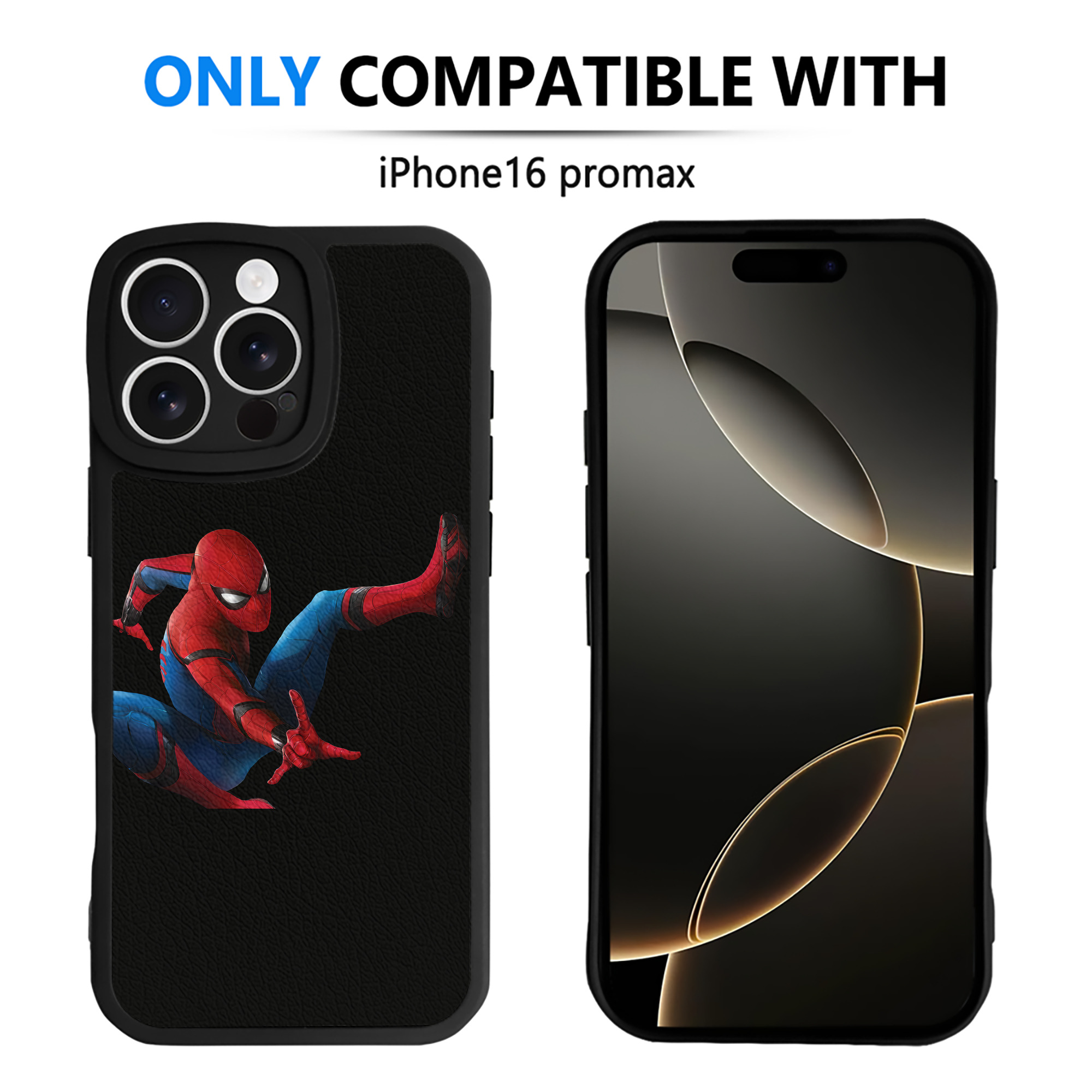 （画像用） Spider Man スパイダーマン 【iPhone 16シリーズ対応】シリコンスマホケース（レザー調） 材質：シリコン